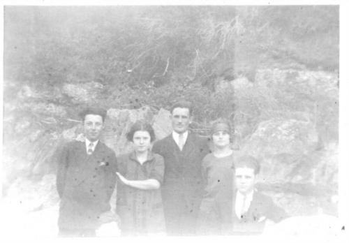 Wilfrid Ouellet, Lucienne, Cyrice, Marie-Anna et Philippe Levasseur